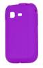 Purple Hybrid Rubber Silicone Skin Back Case For Samsung Galaxy Pocket S5300 / Plus S5301 OEM